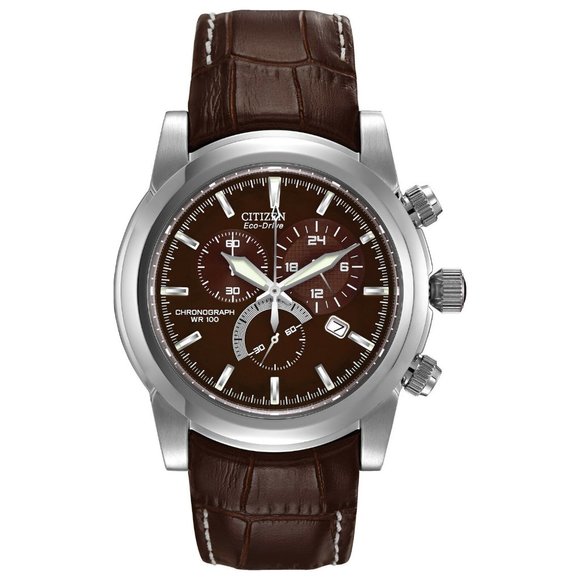 Citizen Men's Brown Leather 42mm Watch w/ box